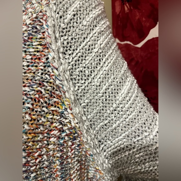 Easel Multicolor Crew Ragland Sleeve Rounded hem, Knit Sweater, size Large - Picture 3 of 9